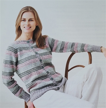 Stribet Cardigan i Zenta